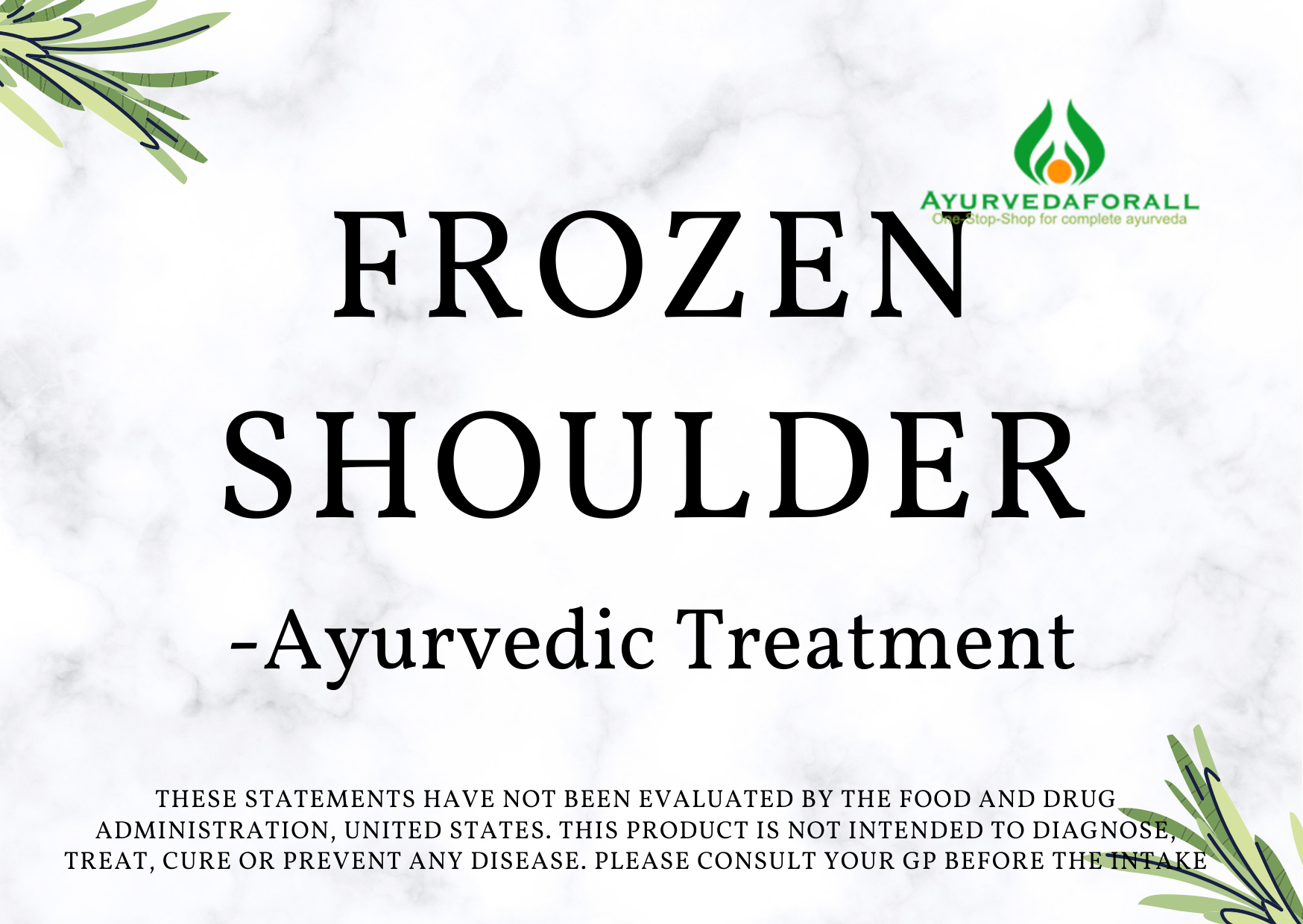 FROZEN SHOULDER Ayurvedic Treatment, Diet, Exercises, Yoga