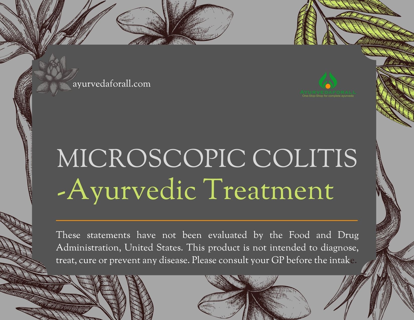 MICROSCOPIC COLITIS Ayurvedic Treatment, Diet, Exercises, Research